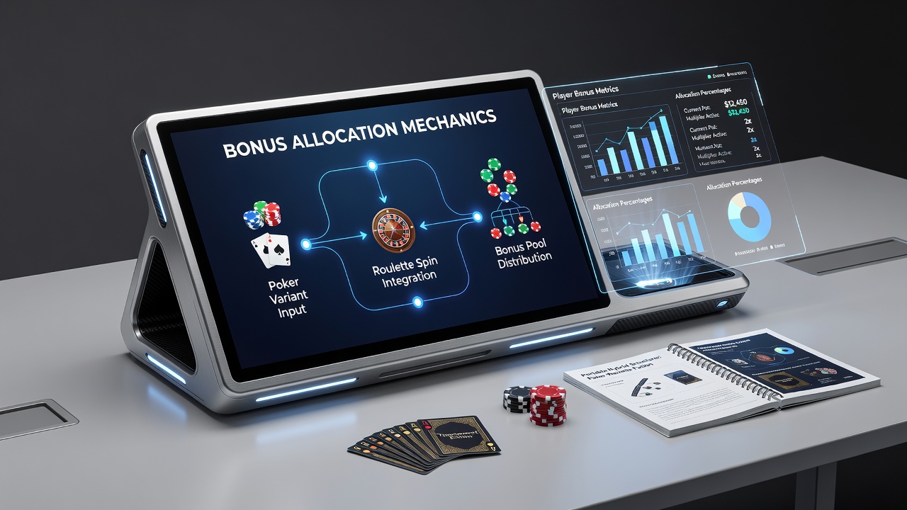 Close-up view of bonus meter filling during a portable hybrid gaming session