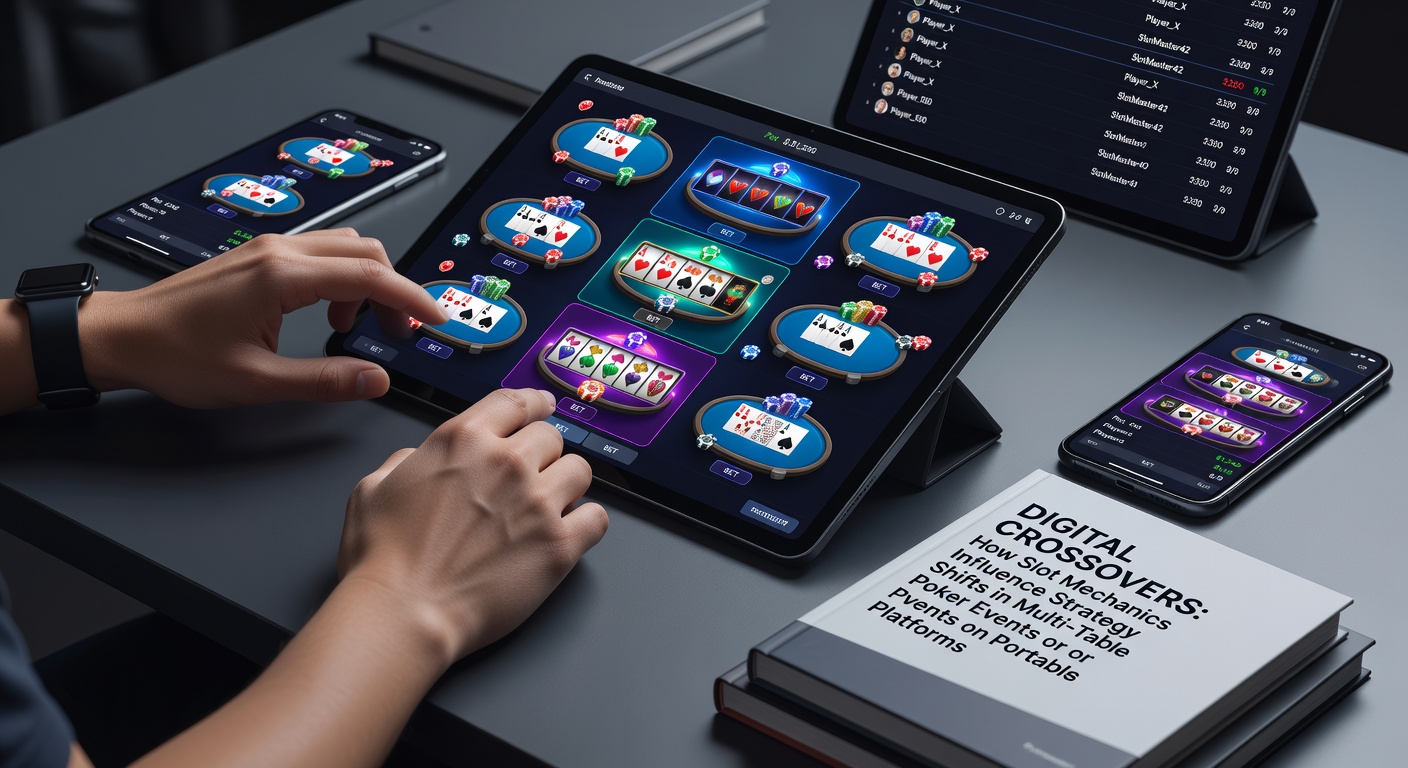 Mobile poker interface showing slot-inspired bonus rounds integrated into tournament play on a portable device