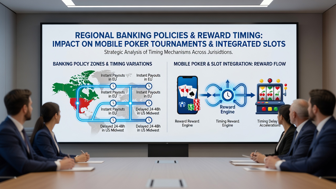 Mobile poker tournament interface showing integrated slot bonus timing